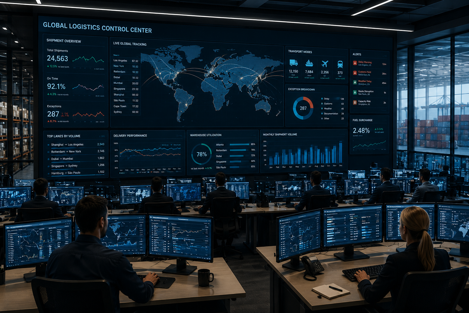 Operations control center dashboard